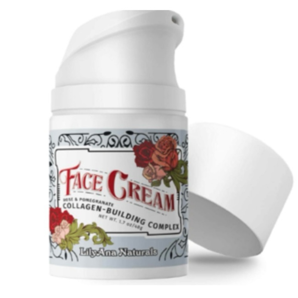 LilyAna Naturals - Face Cream Rose & Pomegranate - NET 1.7 oz/48g - NWT in Box
